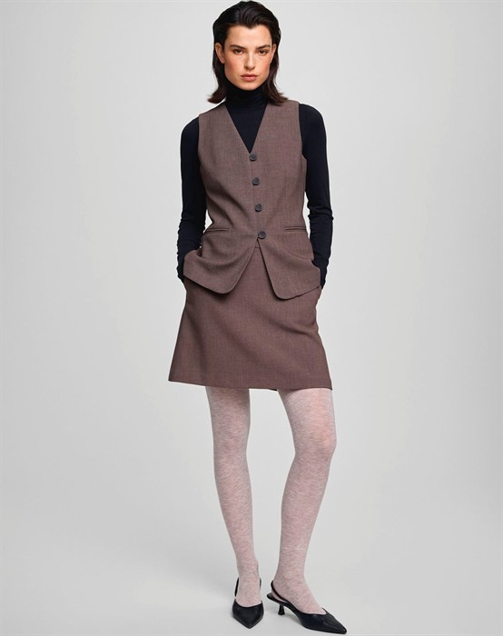 MSCHRosina Michelle HW Nederdel - Slate Black Melange